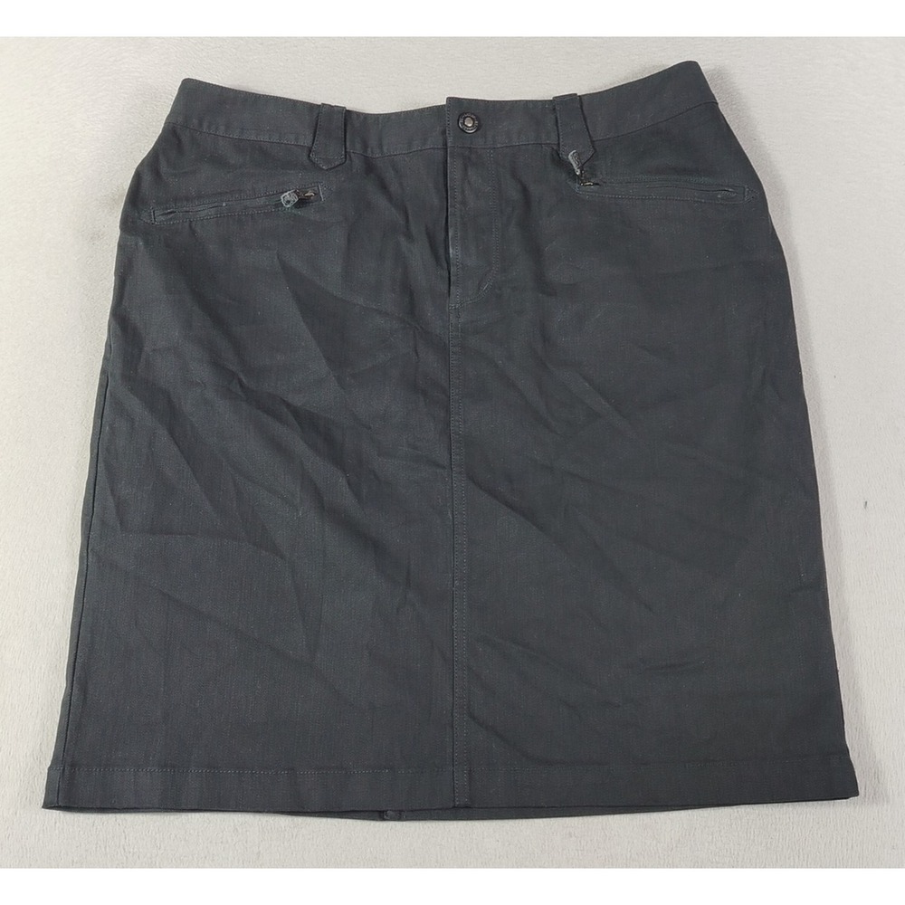 Lauren Ralph Lauren Skirt Womens 16W Black Denim Stretch Pencil Knee Length